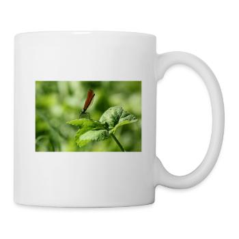 Weiblicher Calopteryx im Frühling - Tasse - Weiß - Rechts
