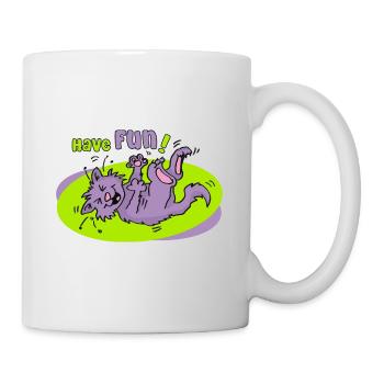 Have Fun! Funny cat motif - Mug - white - Right