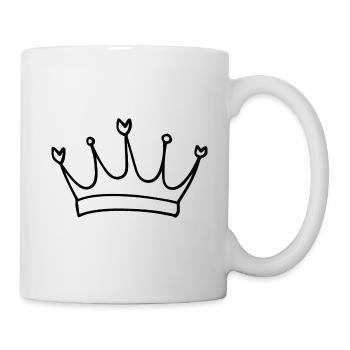 Krone - Tasse - Weiß - Rechts