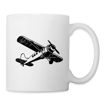 Airplane Pilot Airfield Flying Sports - Mug - white - Right