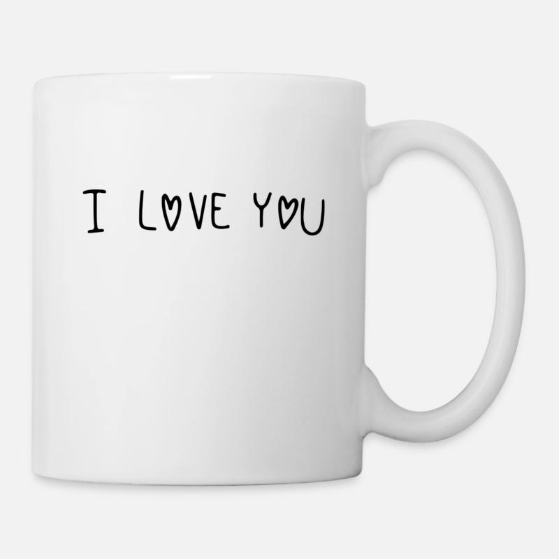 Je t’aime Écriture - Mug blanc - blanc