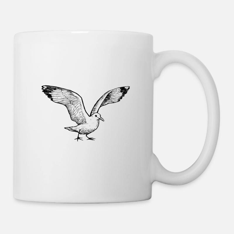 Cheeky fish sandwich seagull - Mug - white
