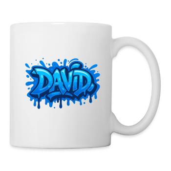 Graffiti DAVID Name Gift Ideal Printable - Mug - white - Right