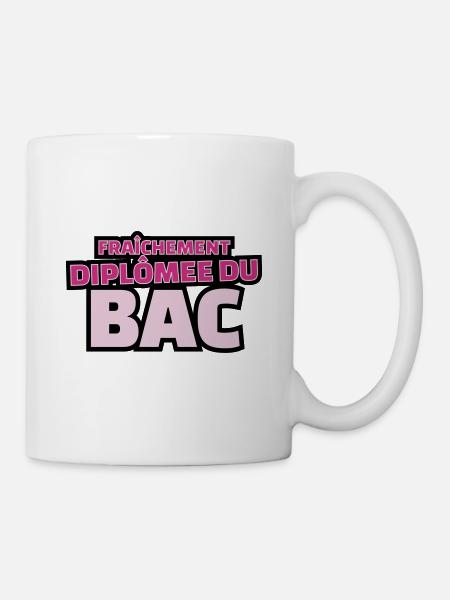 fraîchement diplomée du bac - Mug blanc - blanc
