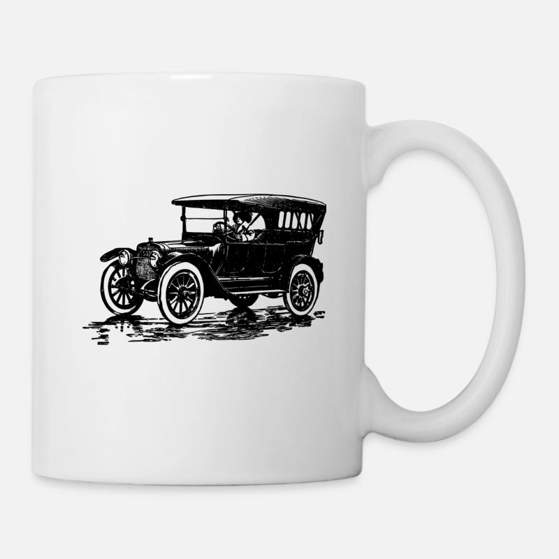 Altes Auto - Tasse - Weiß