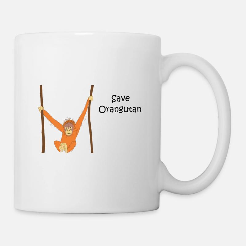 Orangutan orangutan rainforest monkey gift - Mug - white