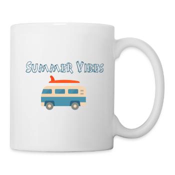 bus summer vibes - Tasse - Weiß - Rechts