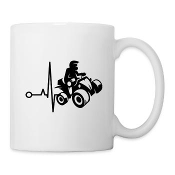 Quad Riding ATV Quad Rider ECG Offroad Motocross - Mug - white - Right