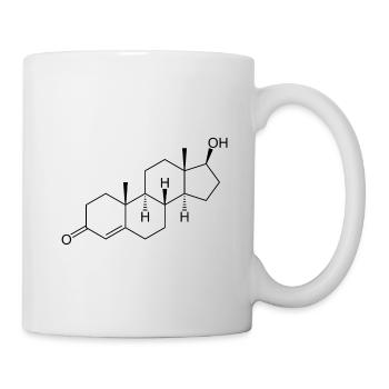 Testosteron Strukturformel - schwarz - Tasse - Weiß - Rechts