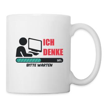 Informatiker ich denke Nerd coding Admin Geek IT - Tasse - Weiß - Rechts
