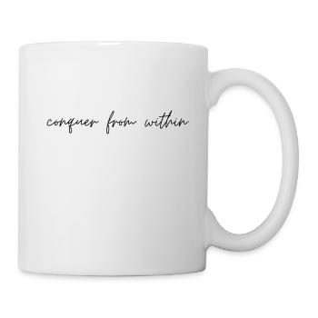 quote conquer from within - Mug - white - Right