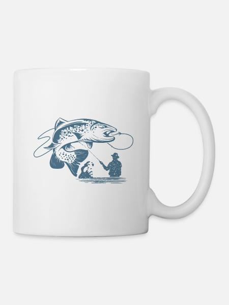 fishing pêche pêcheur sport - Mug blanc - blanc