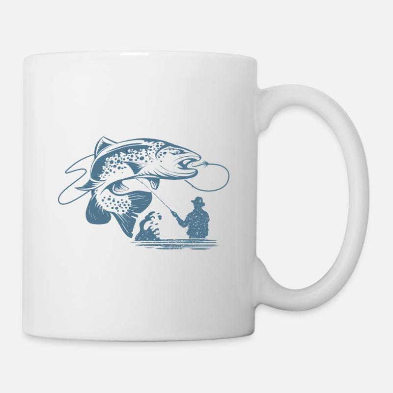 fishing pêche pêcheur sport - Mug blanc - blanc