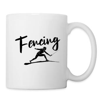 Fechten Florett Degen Fechtsport Fechter - Tasse - Weiß - Rechts
