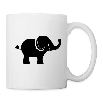Baby Elefant - Tasse - Weiß - Rechts