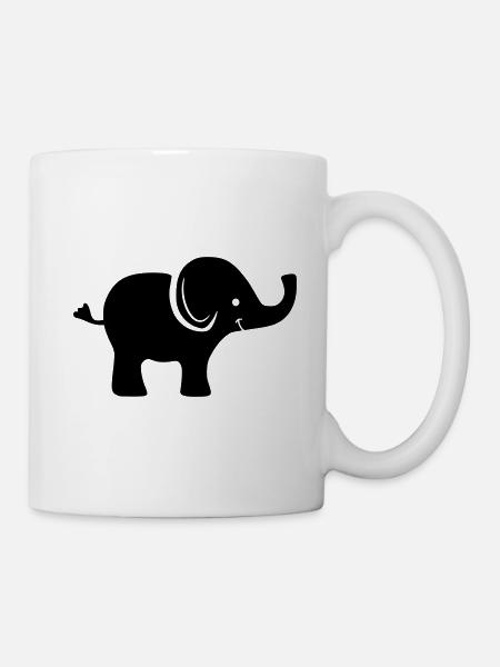 Baby Elefant - Tasse - Weiß