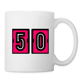 50 YEARS. 50th ANNIVERSARY. ANNIVERSARY 50 YEARS. 50 - Mug - white - Right