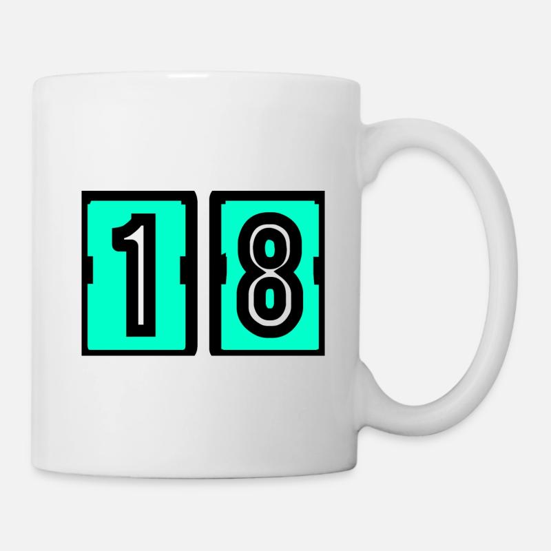 18. 18. GEBURTSTAG. GEBURTSTAG 18 JAHRE. 18 - Tasse - Weiß