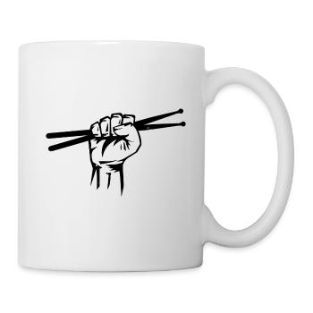 Batteur de batterie drumstick Musique - Mug blanc - blanc - Droite