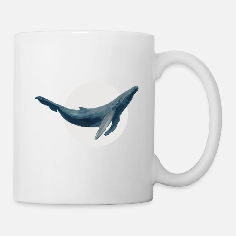 baleine bleue - Mug blanc - blanc