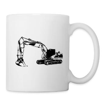 Exkavator Silhouette Gift Excavator Driver - Mug - white - Right