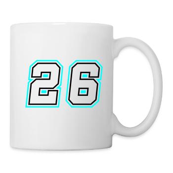 26 Zahl symbol - Tasse - Weiß - Rechts