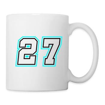 27 Zahl symbol - Tasse - Weiß - Rechts