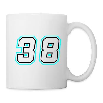 38 symbole de nombre - Mug blanc - blanc - Droite