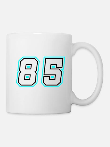 85 Zahl Symbol - Tasse - Weiß