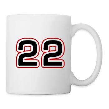 22 symbole de nombre - Mug blanc - blanc - Droite
