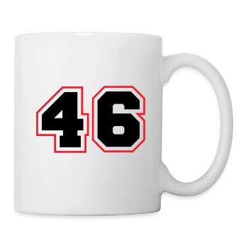 46 symbole de nombre - Mug blanc - blanc - Droite