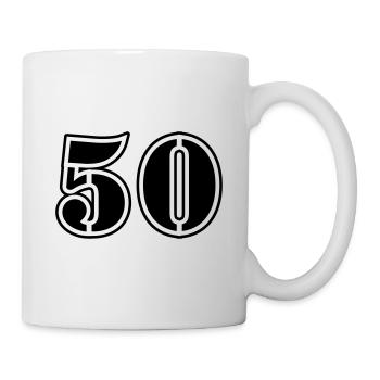 50 number symbol - Mug - white - Right