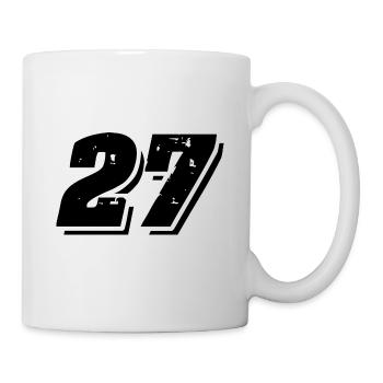 27 Zahl Symbol - Tasse - Weiß - Rechts