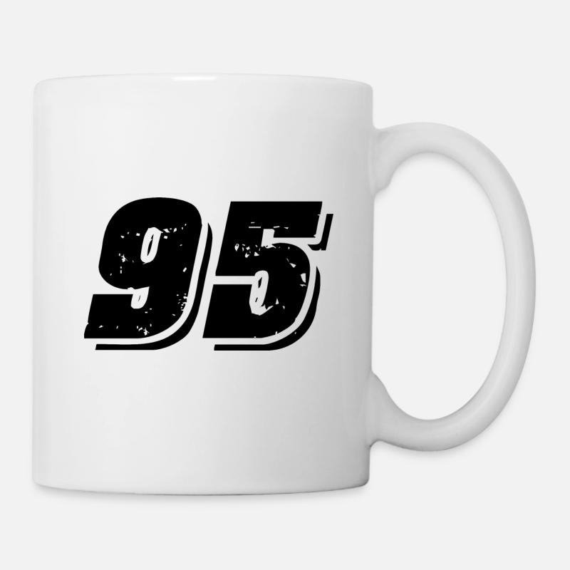 95 Zahl Symbol - Tasse - Weiß