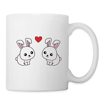 Rabbit Comic Couple Love - Mug - white - Right