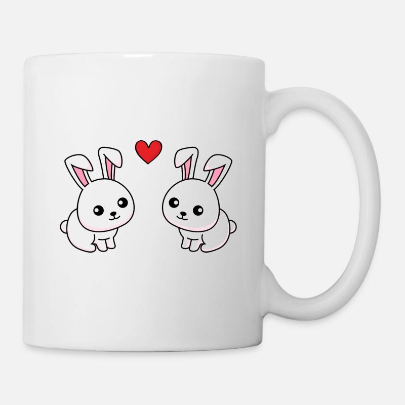 Rabbit Comic Couple Love - Mug - white