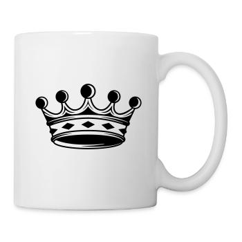 Krone Silhouette icon - Tasse - Weiß - Rechts