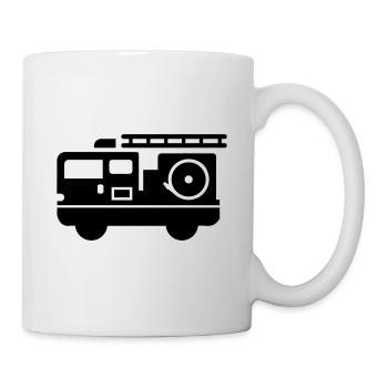 Feuerwehrauto - Tasse - Weiß - Rechts