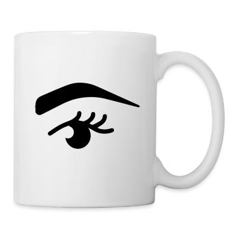 Augen symbol - Tasse - Weiß - Rechts