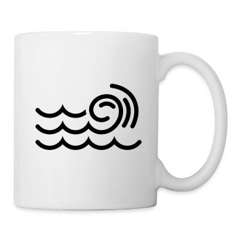 Icône d’onde - Mug blanc - blanc - Droite