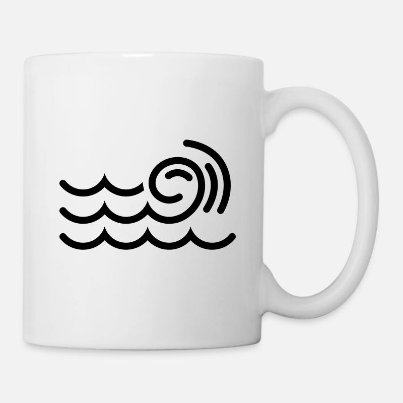 Welle icon symbol - Tasse - Weiß