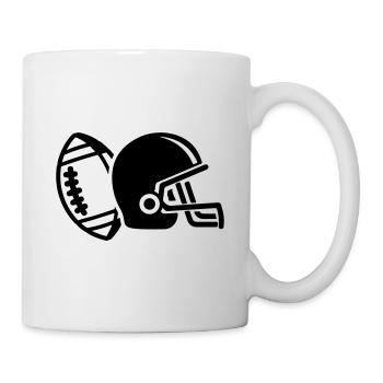 Football Helm - Tasse - Weiß - Rechts
