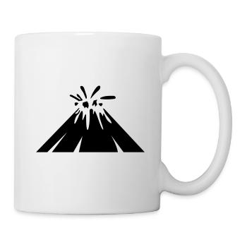 Icône de volcan - Mug blanc - blanc - Droite