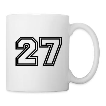 27 Zahl symbol - Tasse - Weiß - Rechts