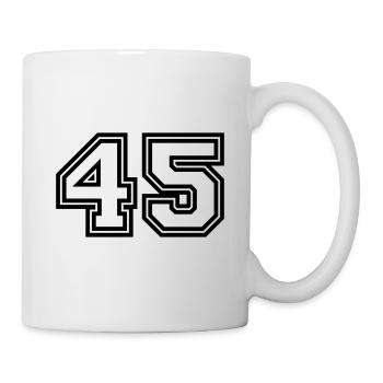 45 Zahl symbol - Tasse - Weiß - Rechts