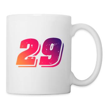 29 Zahl Symbol - Tasse - Weiß - Rechts