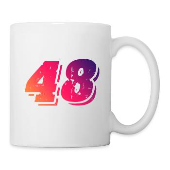 48 Zahl Symbol - Tasse - Weiß - Rechts