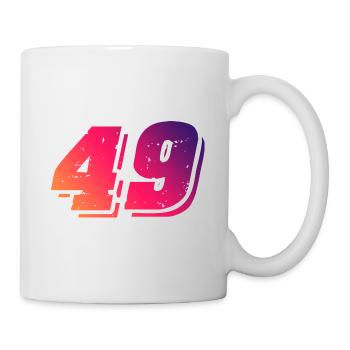 49 Zahl Symbol - Tasse - Weiß - Rechts