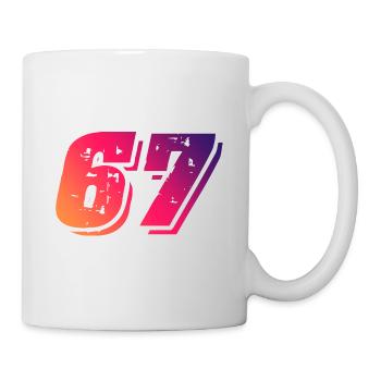 67 Zahl Symbol - Tasse - Weiß - Rechts