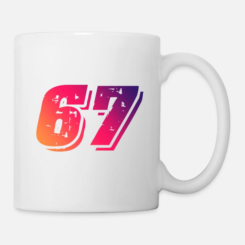 67 Zahl Symbol - Tasse - Weiß